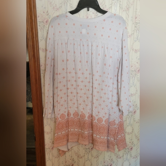 Blue Mountain 2X Tunic Gauzey Tunic Top - Picture 4 of 5